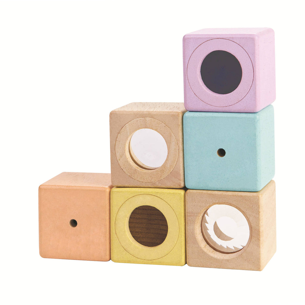 PlanToys Sinnesblöcke aus Holz - Heldenspielzeug