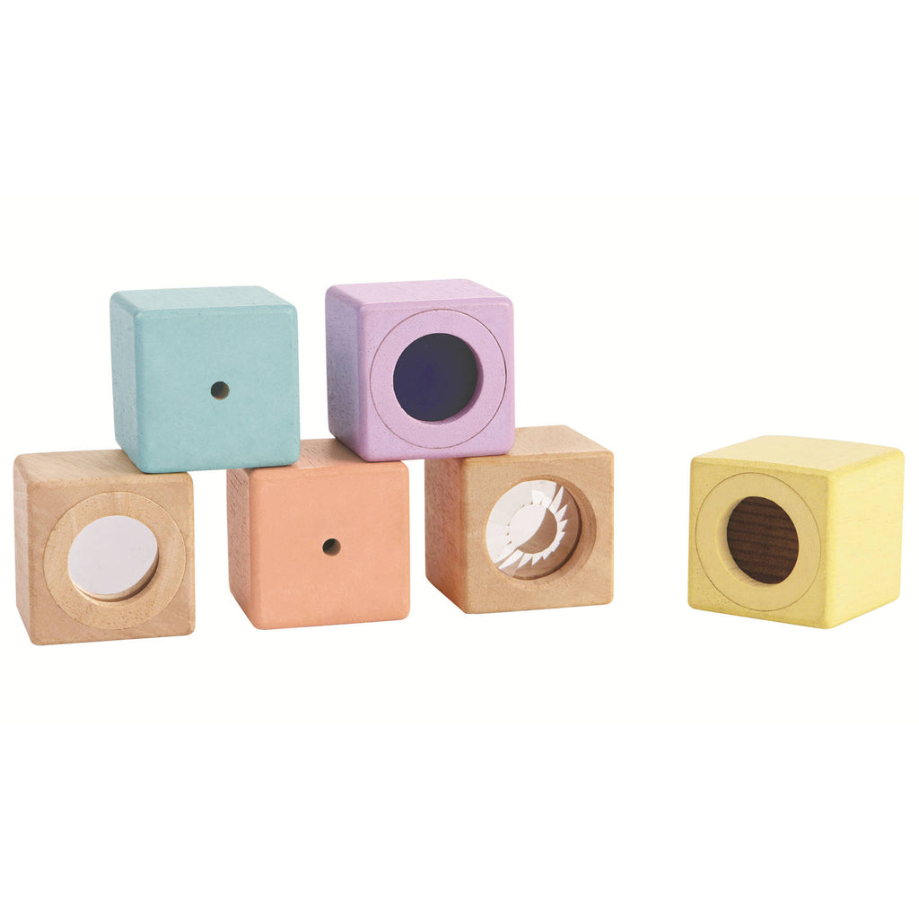 PlanToys Sinnesblöcke aus Holz - Heldenspielzeug