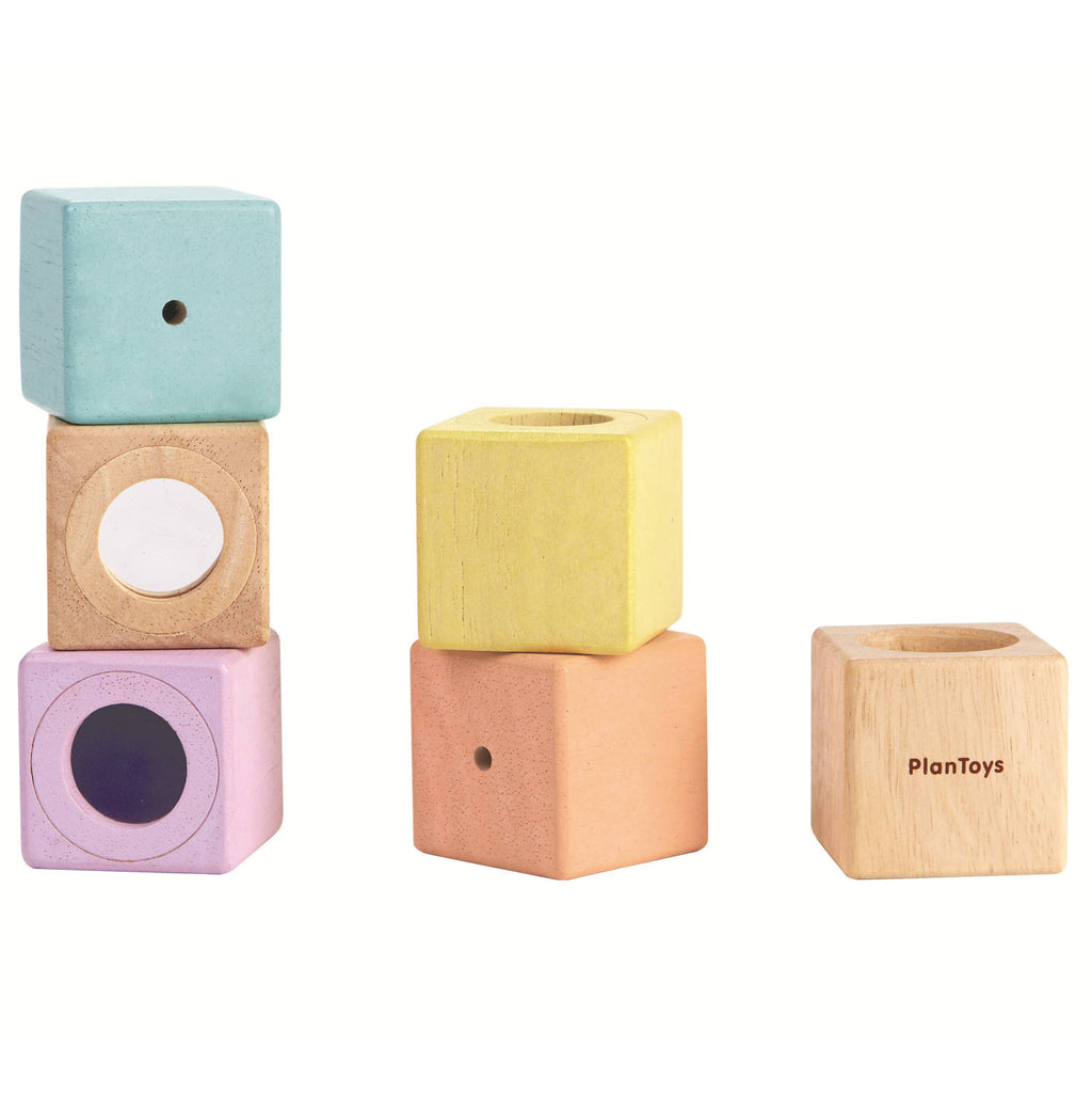 PlanToys Sinnesblöcke aus Holz - Heldenspielzeug