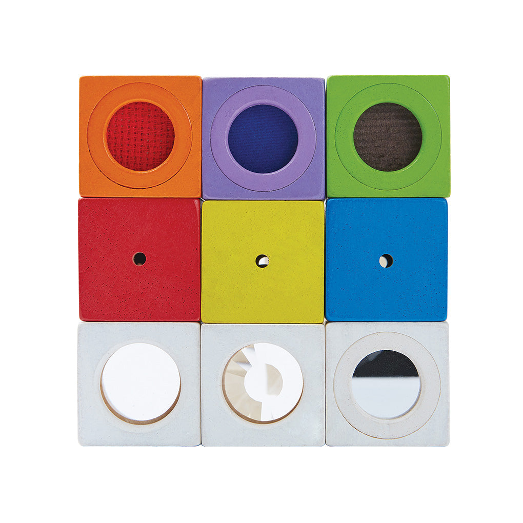 PlanToys Sinnesblöcke aus Holz - Heldenspielzeug