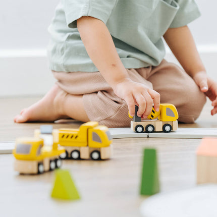 PlanToys Straßenbaufahrzeuge Spielzeugautos (3 Stück)