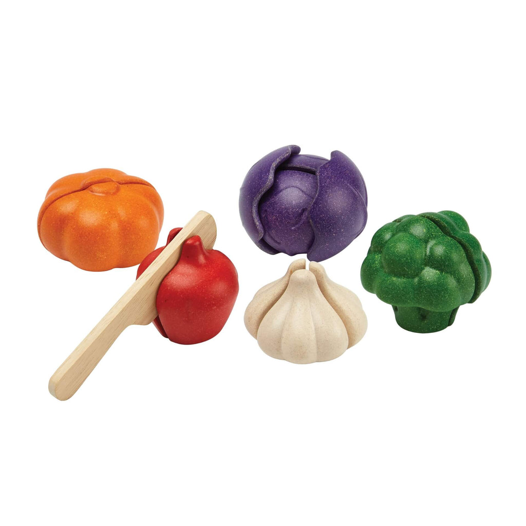 PlanToys Gemüse Schneiden Spielset (6 Teile) - Heldenspielzeug