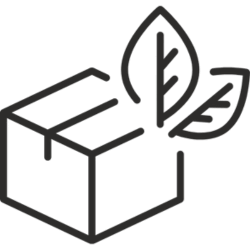 vektorimage mit einexakt und einem Blatt für grünen Versand